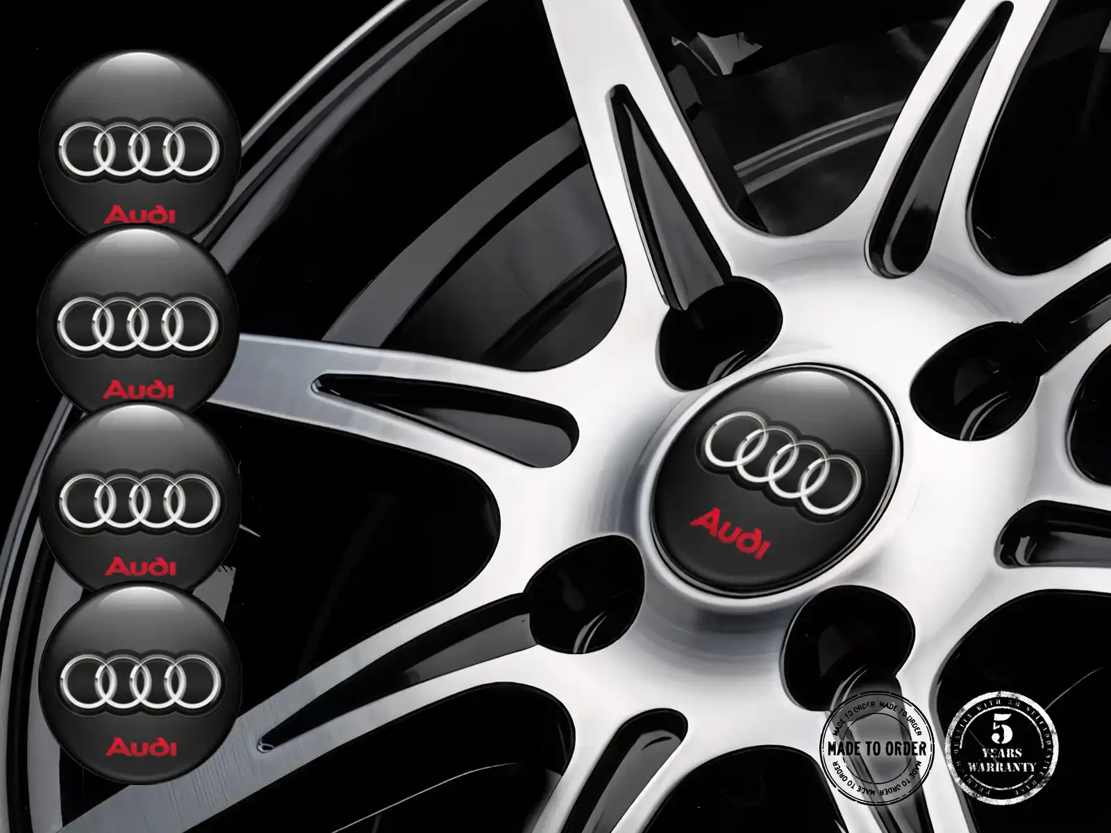 Audi Gewölbte Sticker Sportlich Temporal Surge Grid